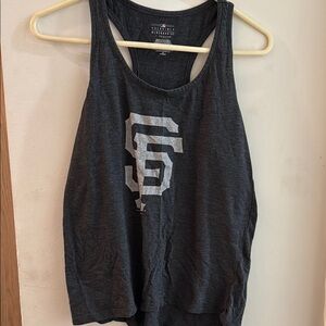 5th & Ocean Black Tank Top with White Logo